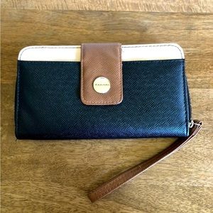 Tahari Colorblock Wallet - Multi-Compartment Safe Keeper Identity Protect Lining